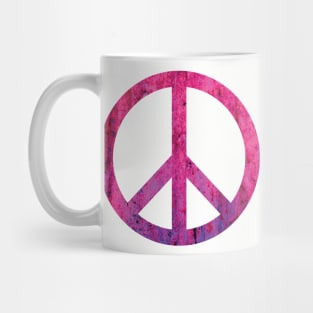 Peace Sign Distressed Weathered Rusty Design Mug